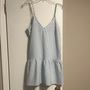 Sugar Blue and White Striped Dress